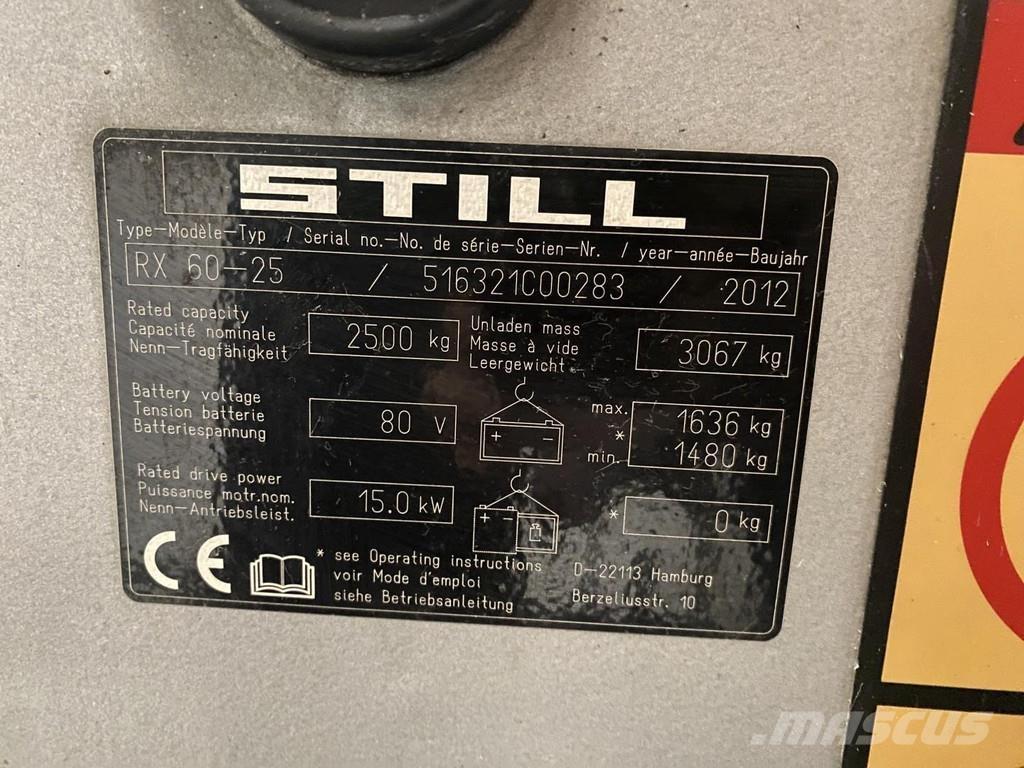 Still RX60-25 شاحنات ذات رافعات شوكية تعمل بالكهرباء