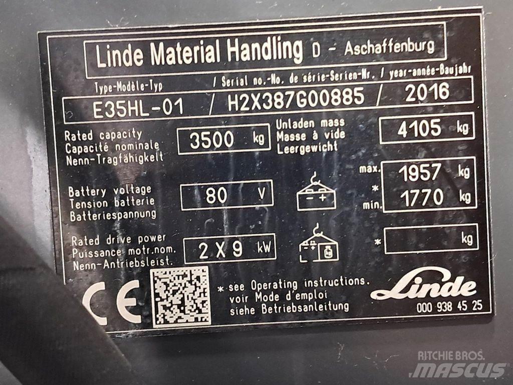 Linde E35HL-01 شاحنات ذات رافعات شوكية تعمل بالكهرباء