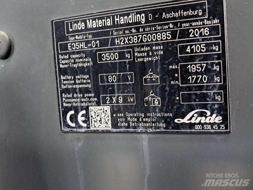 Linde E35HL-01 شاحنات ذات رافعات شوكية تعمل بالكهرباء