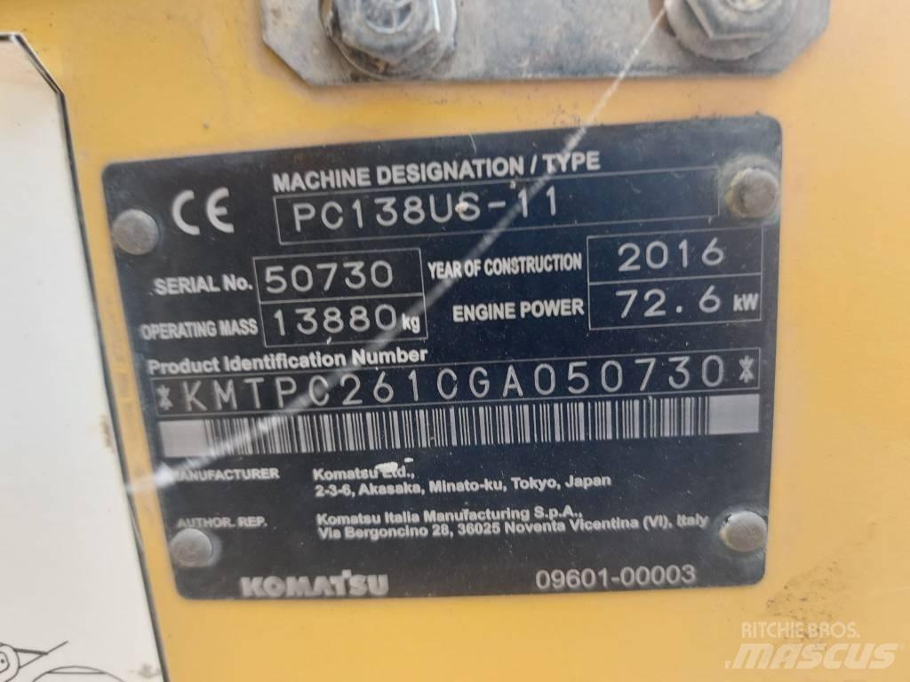 Komatsu PC138US-11 حفارات زحافة