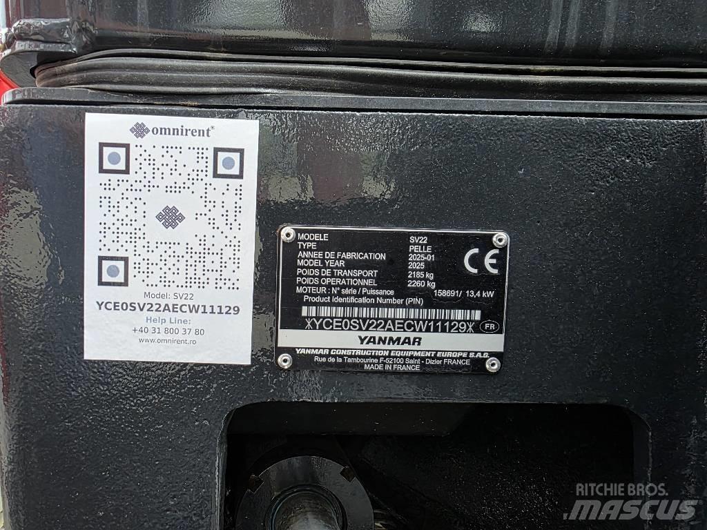 Yanmar SV 22 حفارات صغيرة أقل من 7 طن (حفارات صغيرة)