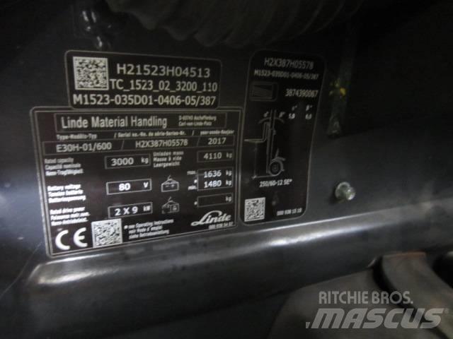 Linde E30H شاحنات ذات رافعات شوكية تعمل بالكهرباء