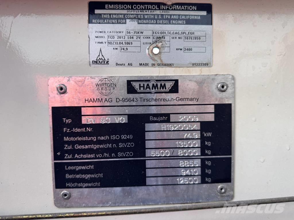 Hamm DV 90 VO مداحل ثنائية الاسطوانة