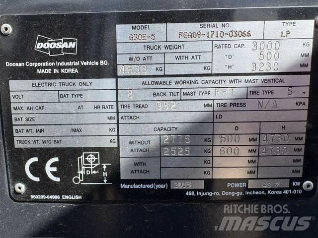 Doosan G 30 E-5 شاحنات LPG