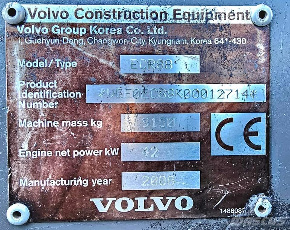 Volvo ECR 88 PLUS حفارات وسط 7 طن - 12 طن