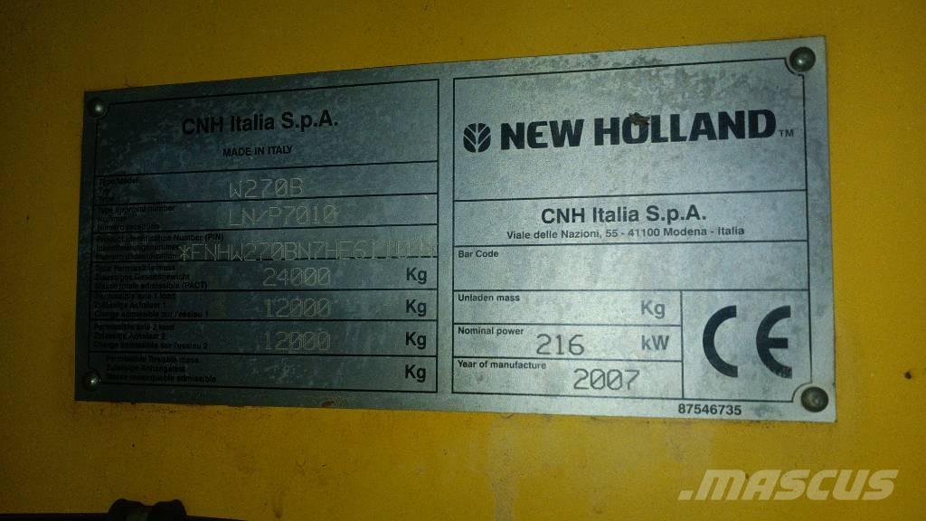 New Holland W 270 B لوادر بعجل
