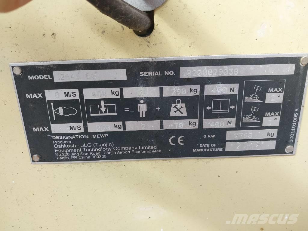 JLG ES 2646 رافعات مقصية الشكل