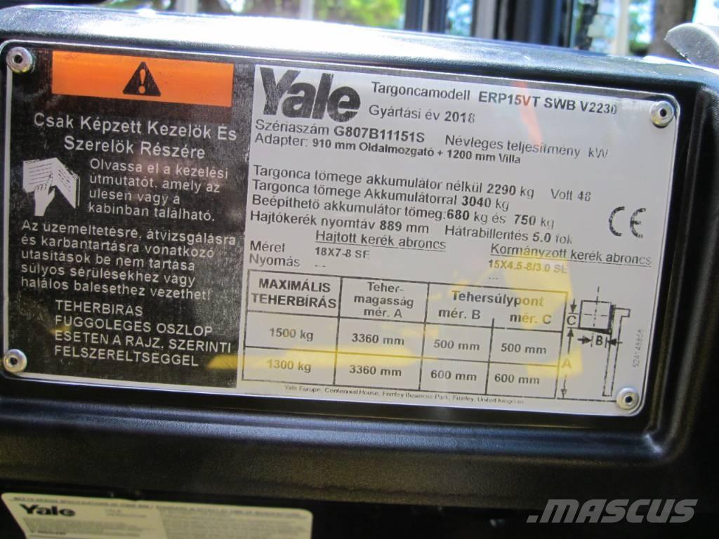 Yale ERP15VT شاحنات ذات رافعات شوكية تعمل بالكهرباء