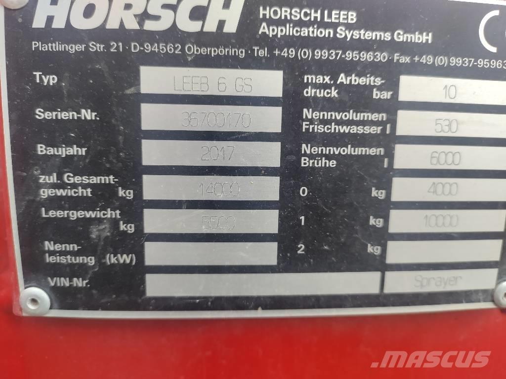 Horsch Leeb 6 GS الرشاشات