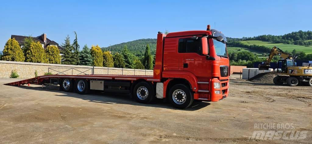MAN TGS 35.400 شاحنات مسطحة / أوناش
