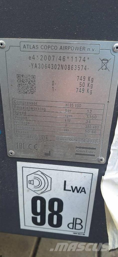 Atlas Copco H185 VSD مكابس