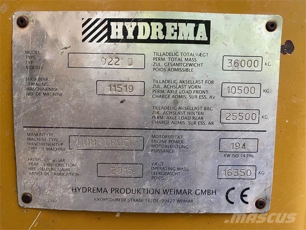 Hydrema 922D عربات نقل قلابة للمواقع