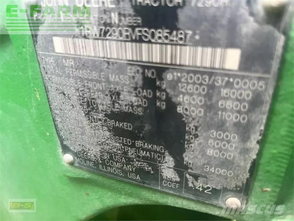 John Deere 7290r الجرارات