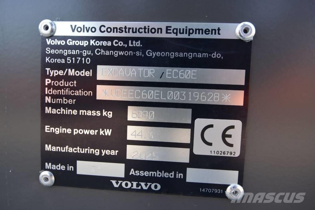 Volvo EC 60 E حفارات صغيرة أقل من 7 طن (حفارات صغيرة)