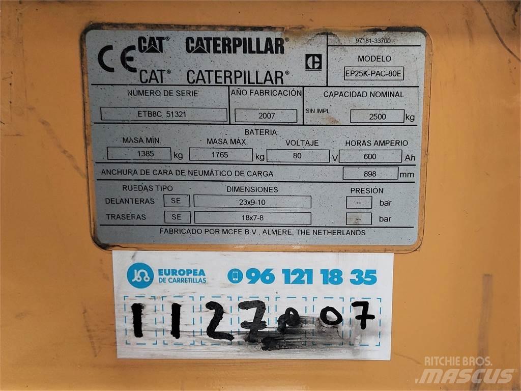CAT EP25K PAC شاحنات ذات رافعات شوكية تعمل بالكهرباء