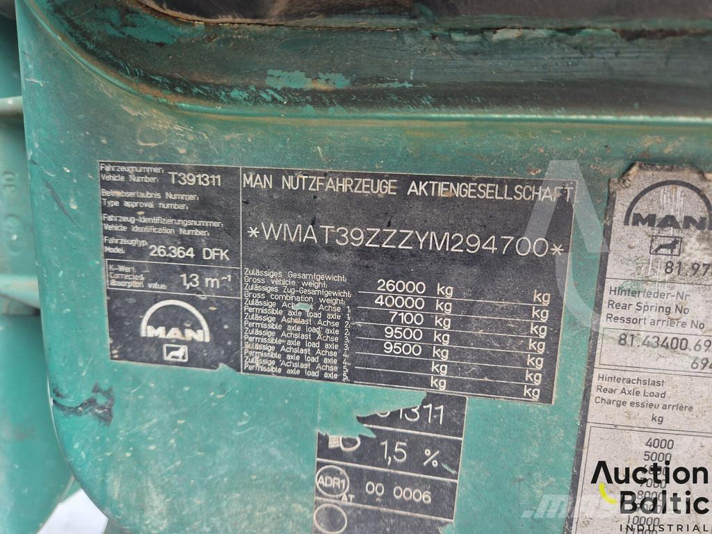 MAN 26.364 شاحنات قلابة