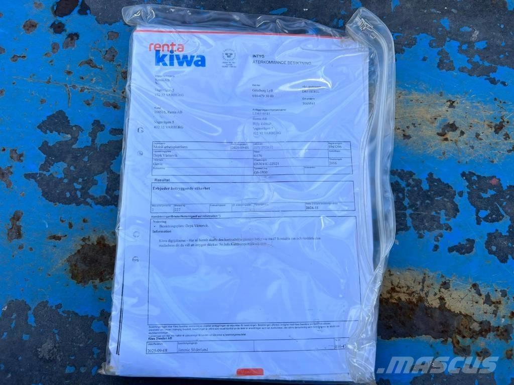 Genie GS 1930 رافعات مقصية الشكل