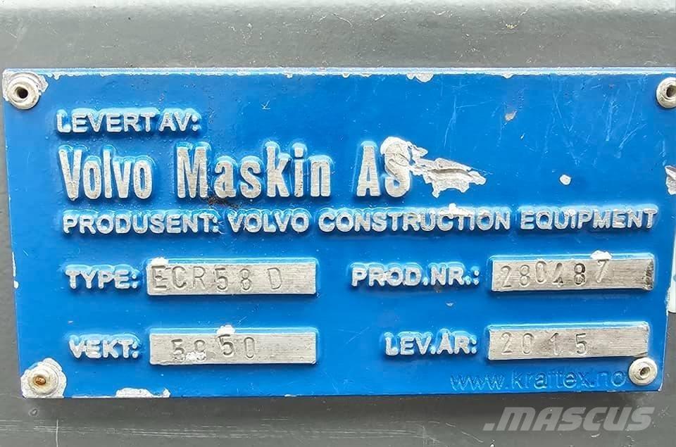 Volvo ECR 58 D حفارات صغيرة أقل من 7 طن (حفارات صغيرة)