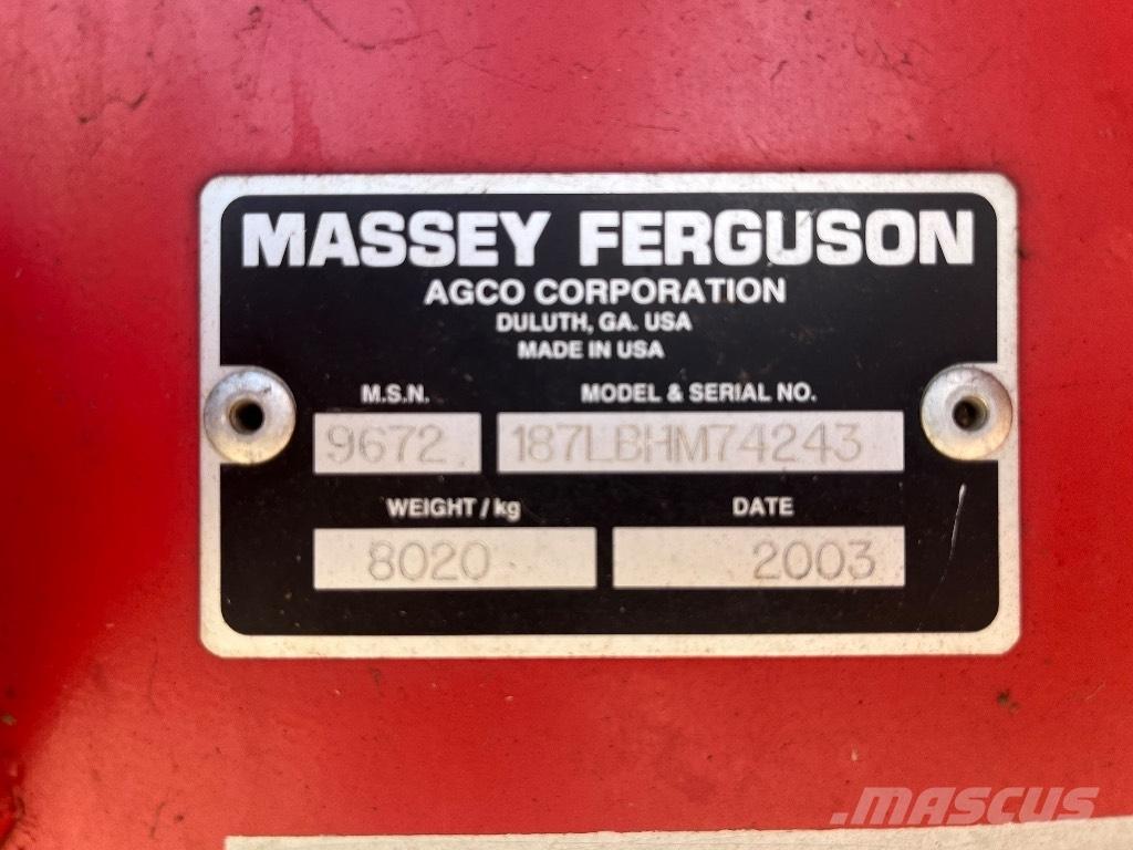Massey Ferguson 187 محزمات مربعة