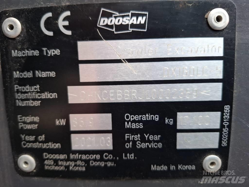 Doosan DX160LC-5 حفارات زحافة