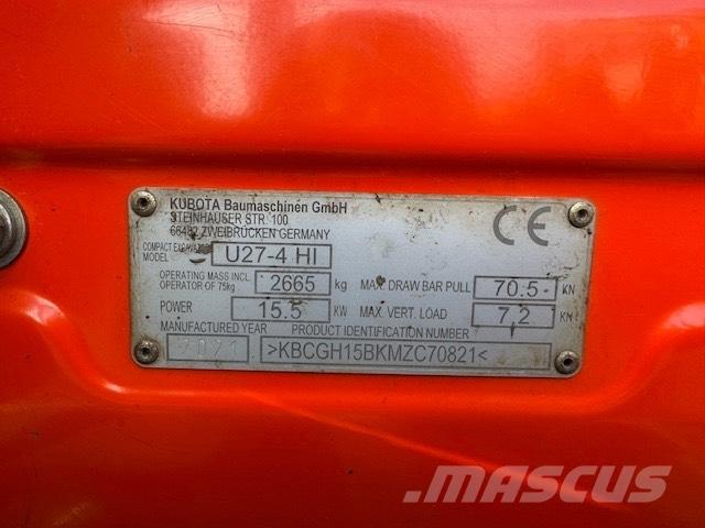 Kubota U27-4 حفارات صغيرة أقل من 7 طن (حفارات صغيرة)