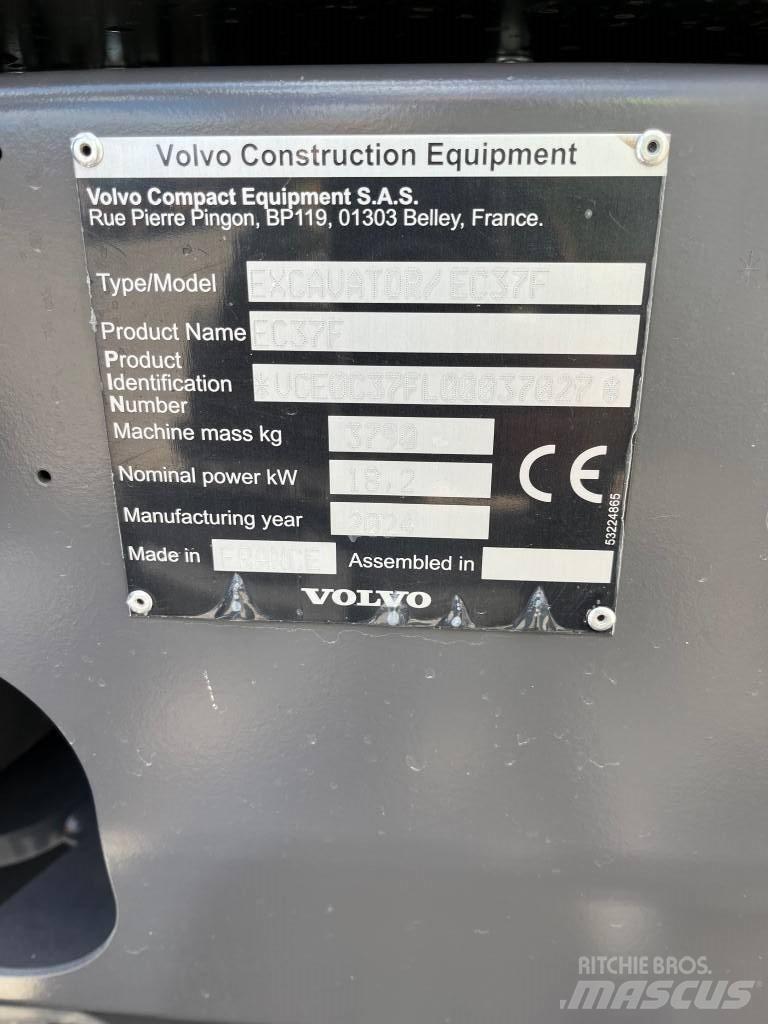 Volvo EC37F حفارات صغيرة أقل من 7 طن (حفارات صغيرة)
