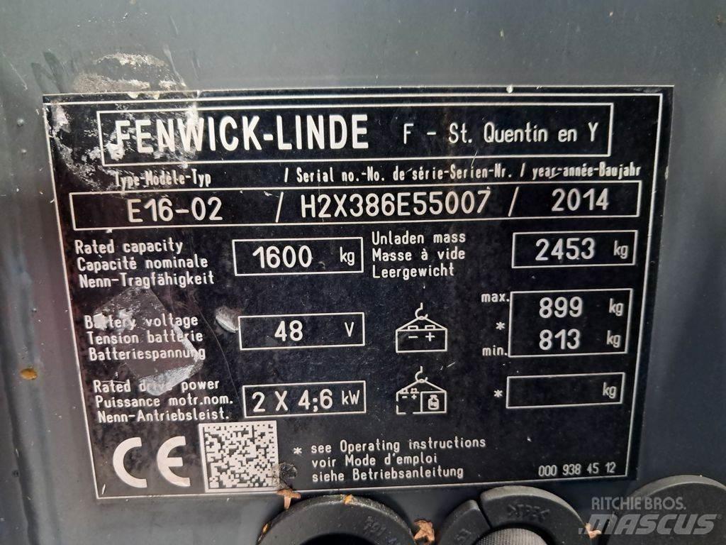 Linde E16-02 شاحنات ذات رافعات شوكية تعمل بالكهرباء