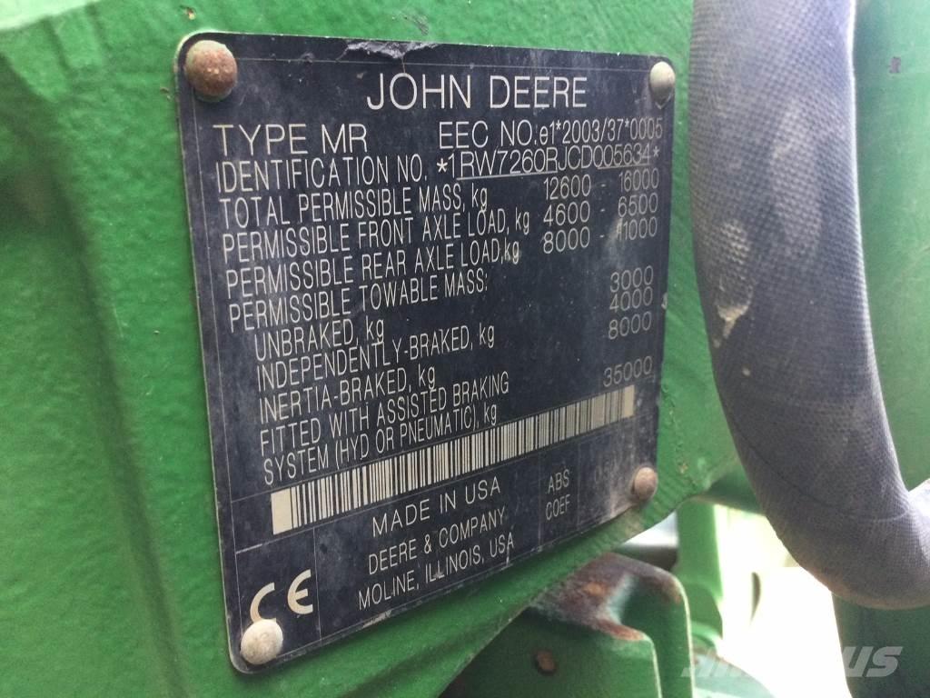 John Deere 7260R الجرارات