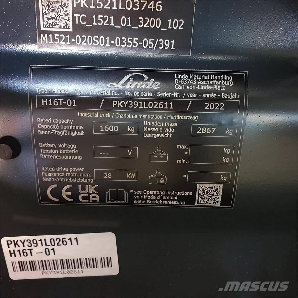 Linde H16T شاحنات LPG