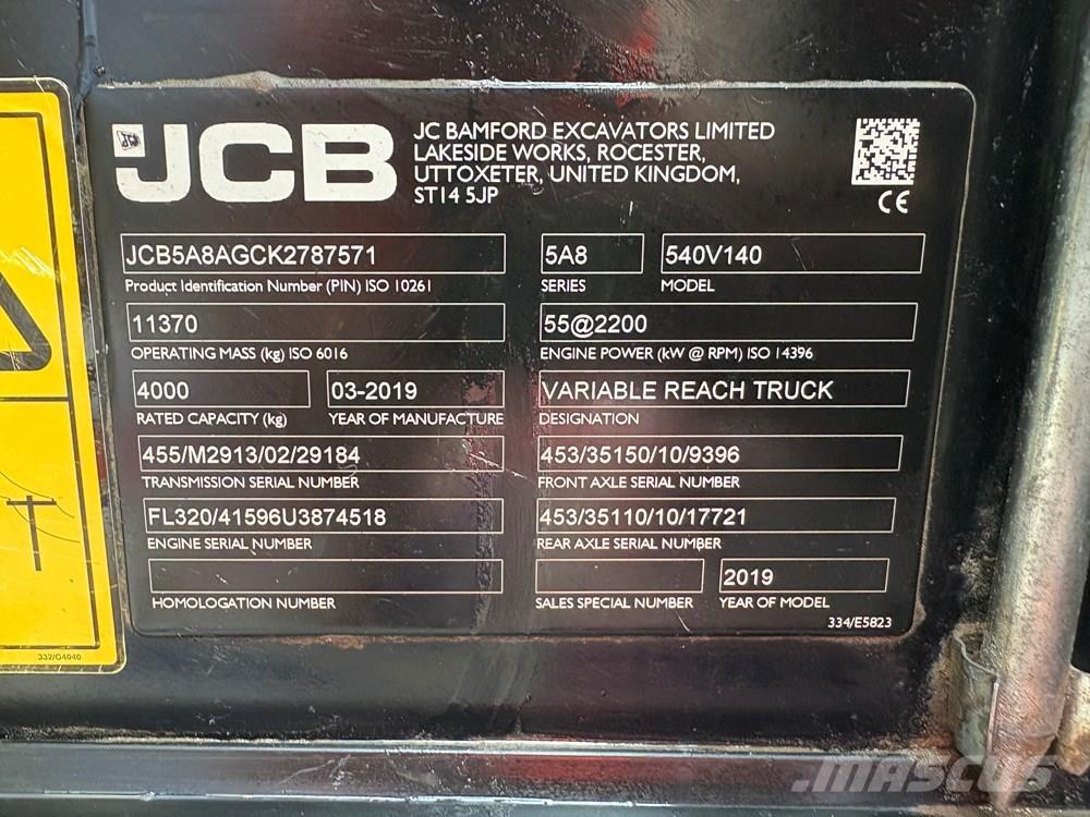 JCB 540-140 مناولات متداخلة