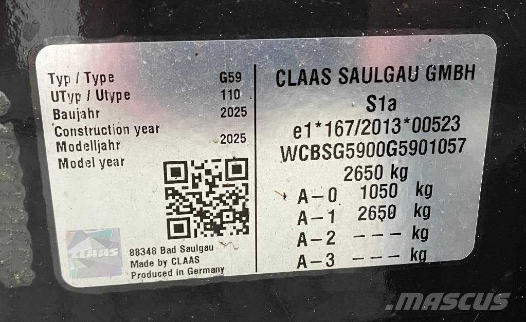 CLAAS Volto 1500 T مكابس وميبسات التبن
