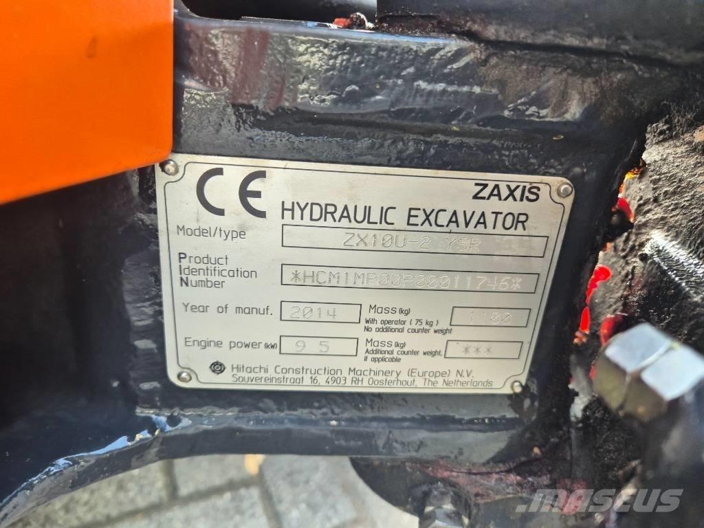 Hitachi ZX 10 U-2 حفارات صغيرة أقل من 7 طن (حفارات صغيرة)
