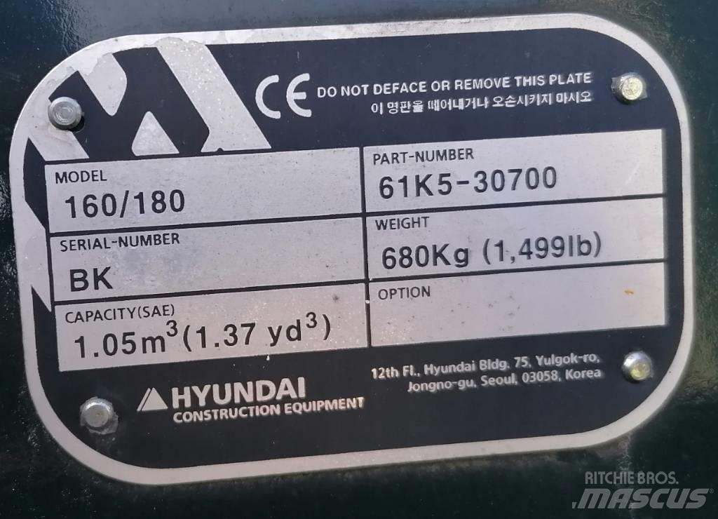 Hyundai 1.05m3_HX180 دلاء