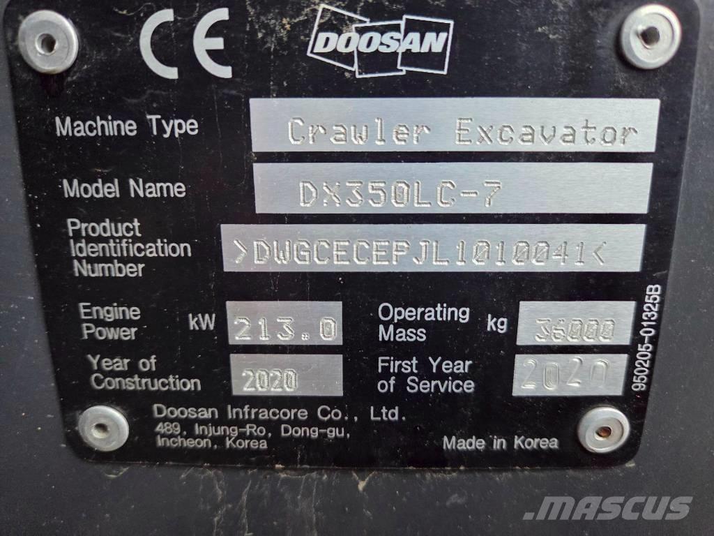 Develon DX 350 LC-7 حفارات زحافة