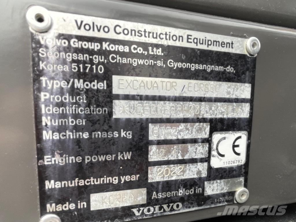 Volvo ECR88D حفارات وسط 7 طن - 12 طن