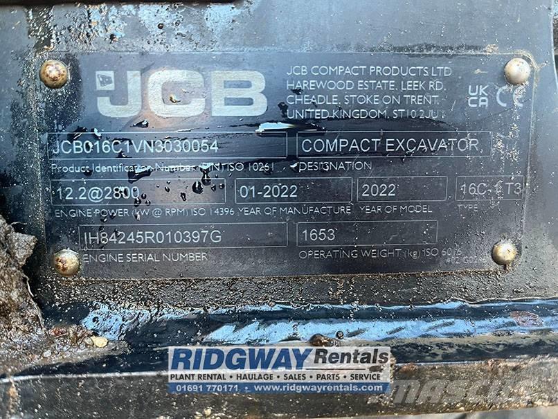 JCB 16 C-1 حفارات صغيرة أقل من 7 طن (حفارات صغيرة)