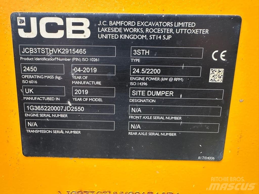JCB 3STH SWIVEL عربات نقل قلابة للمواقع