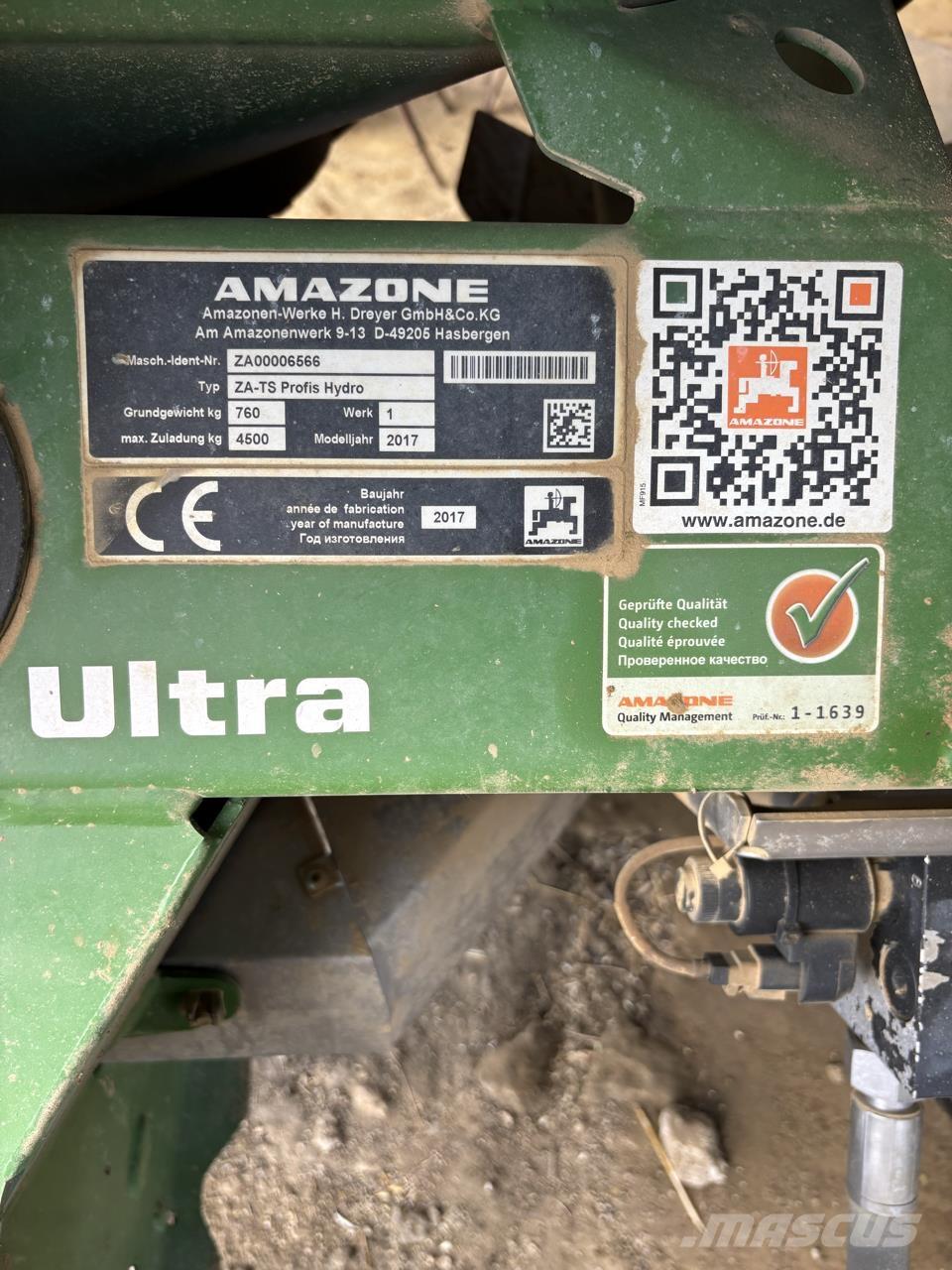 Amazone ZA TS 4200 معدات رش أسمدة