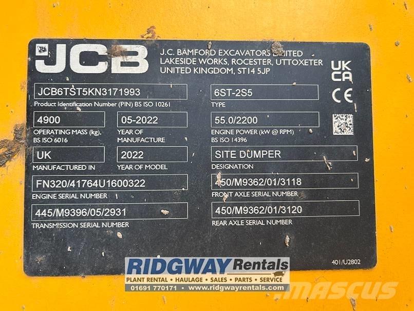 JCB 6 ST عربات نقل قلابة للمواقع