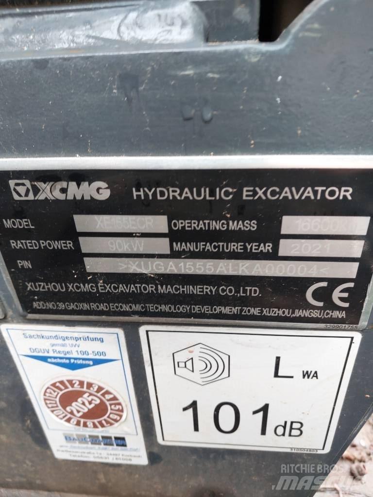 XCMG XE 155 ECR حفارات زحافة