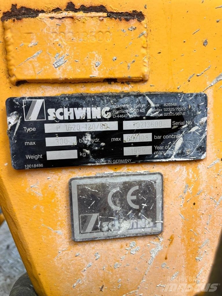 Schwing P1620-120/80 مضخات خرسانة