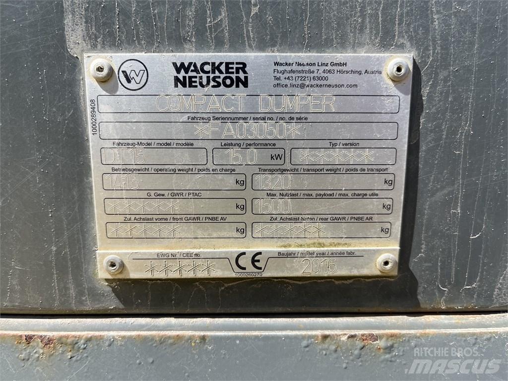 Wacker Neuson DT 15 عربات نقل قلابة للمواقع