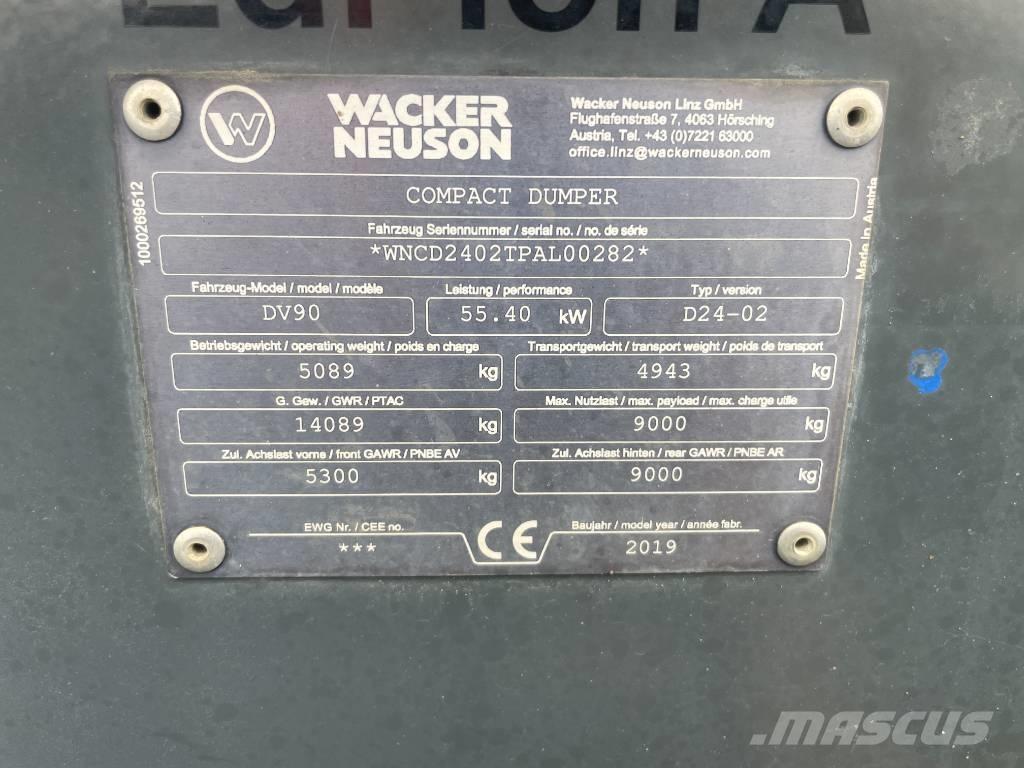 Wacker Neuson DV 90 عربات نقل قلابة للمواقع