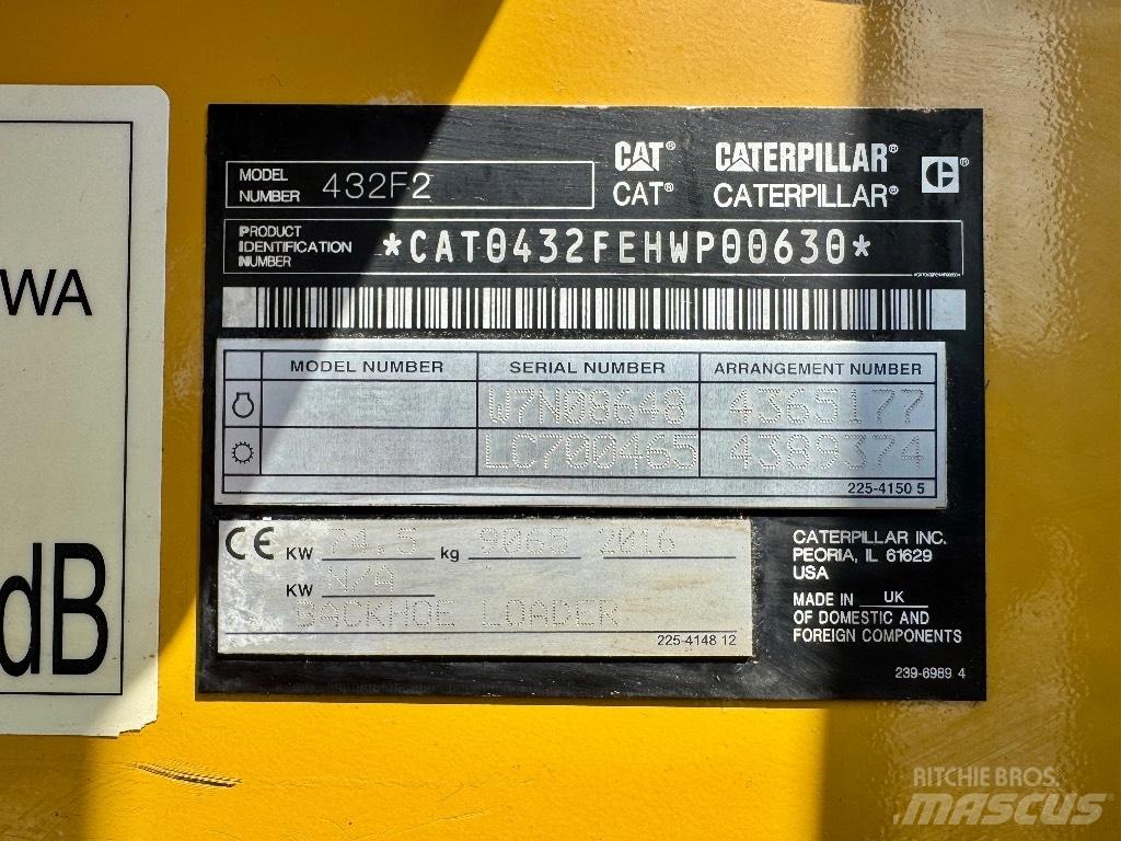 CAT 432F2 لوادر ذات جرافات عكسية