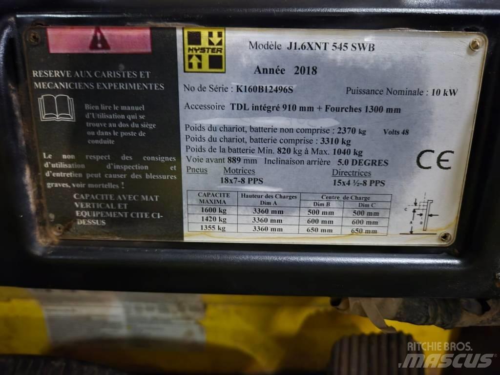 Hyster J 1.6 XNT شاحنات ذات رافعات شوكية تعمل بالكهرباء