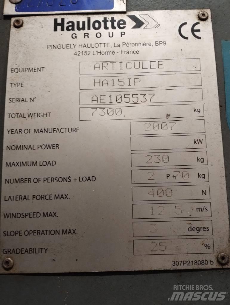 Haulotte HA 15 IP رافعات سلة مفصلية