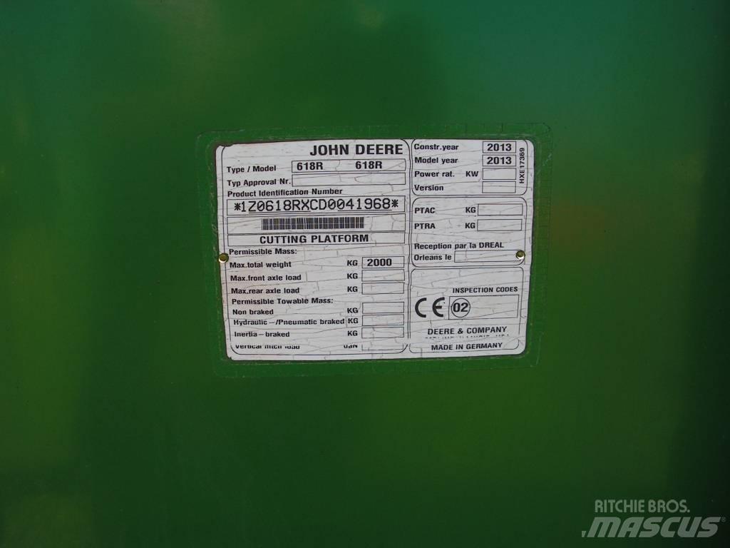 John Deere 618 R رؤوس الحصادات الدراسات