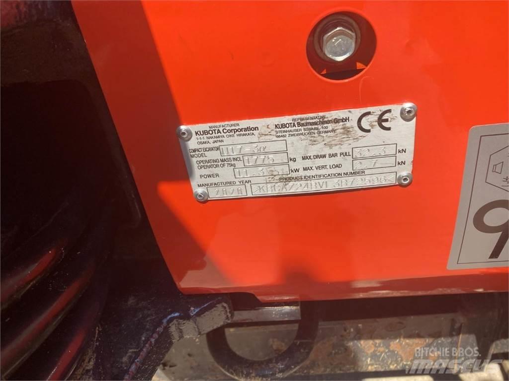 Kubota U17-3 حفارات صغيرة أقل من 7 طن (حفارات صغيرة)
