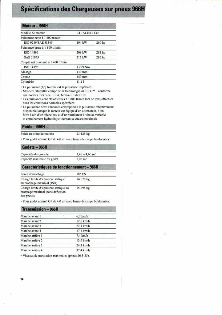 CAT 966 H لوادر بعجل