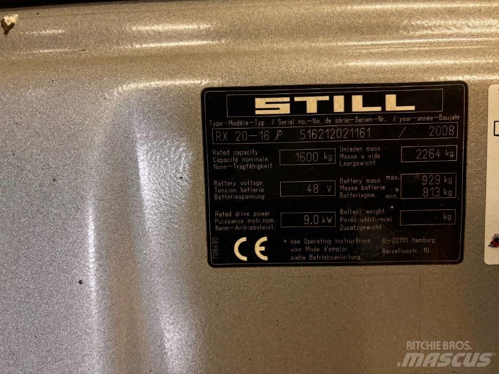 Still RX 20-16 شاحنات ذات رافعات شوكية تعمل بالكهرباء
